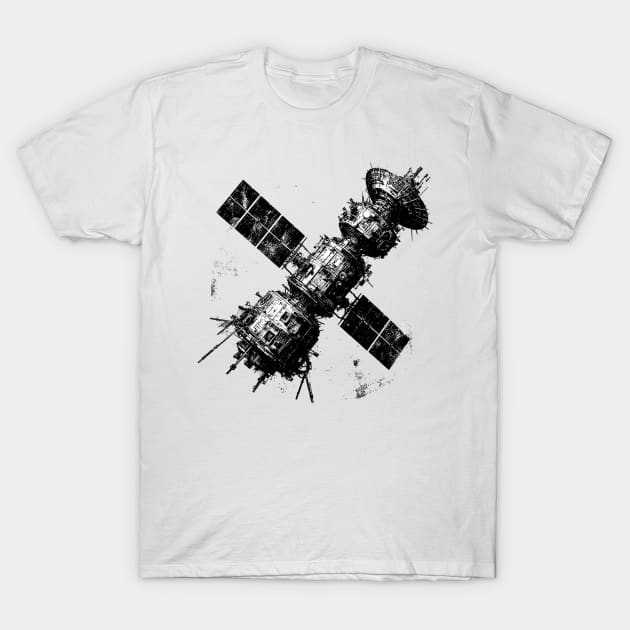 Space Satellite T-Shirt by Vehicles-Art